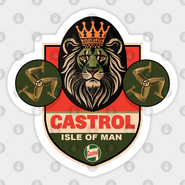 Isle of Man TT races Sticker by Midcenturydave